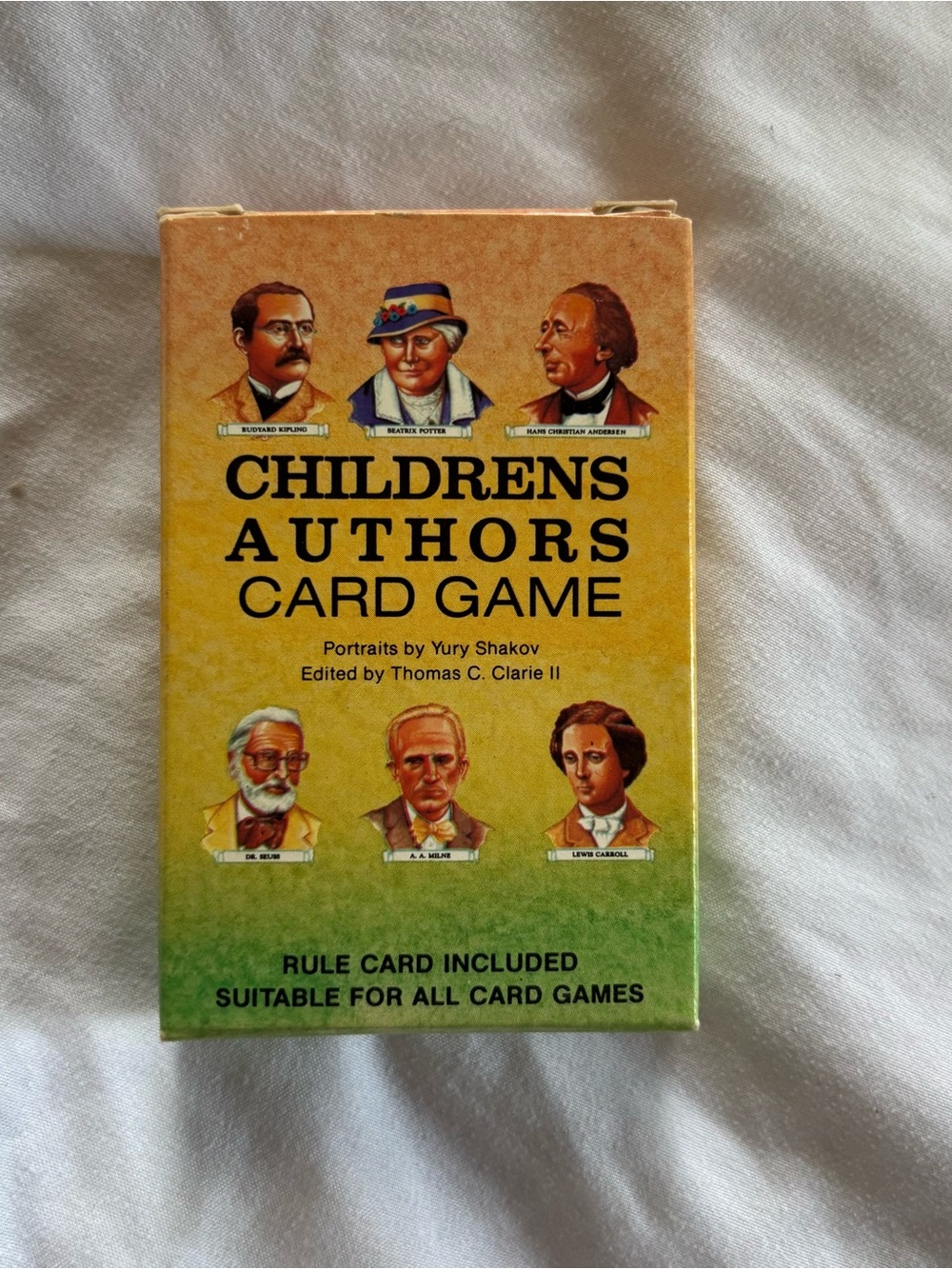 Childrens Authors Card Game - Yellow and Green Edition